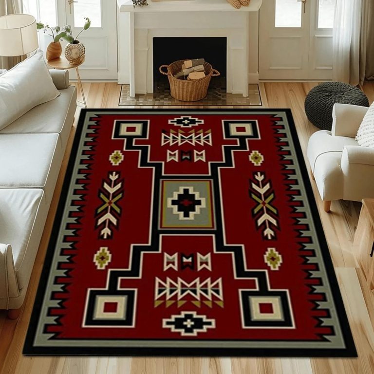 Style Your Living Room With A Red Southwestern Tribal Area Rug Under $35
