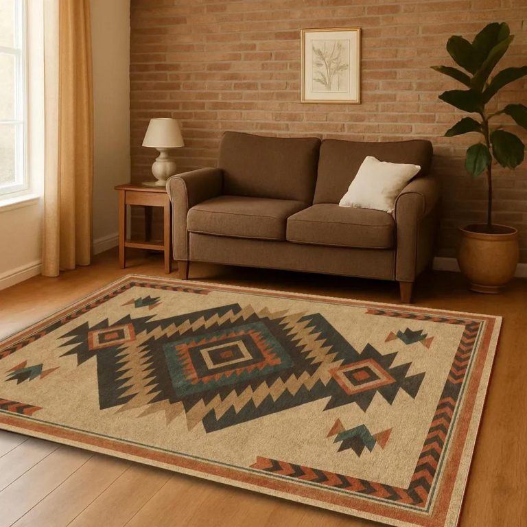 Boho Tribal Area Rug: Budget-Friendly Anti-Slip Dorm & Room Decor